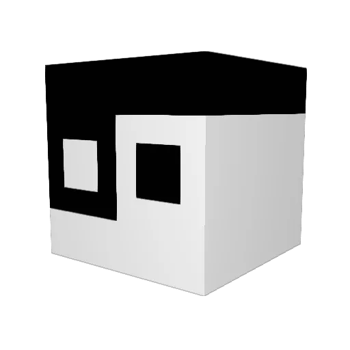 AQuickBrownCat Minecraft avatar head, 3D render