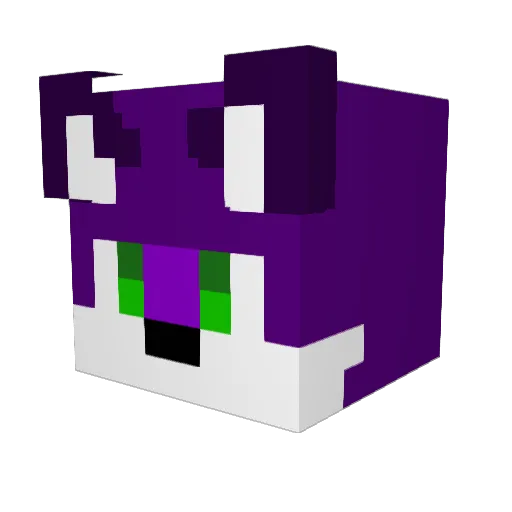 AR00ON Minecraft avatar head, 3D render