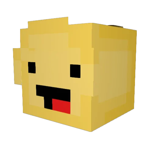AR02 Minecraft avatar head, 3D render