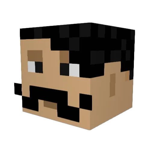 AR15vsSchool Minecraft avatar head, 3D render