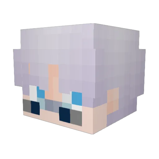 AR44W Minecraft avatar head, 3D render