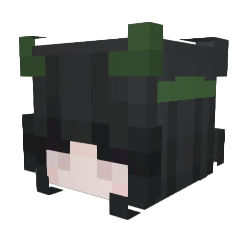 AR46 Minecraft avatar head, 3D render