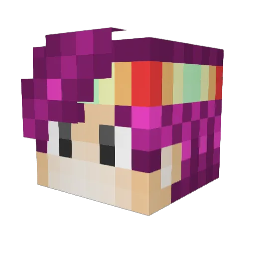 AR5ENTGG Minecraft avatar head, 3D render