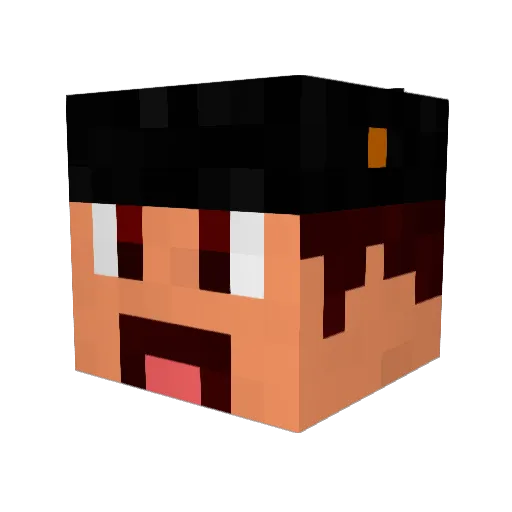 ARAGAYA Minecraft avatar head, 3D render