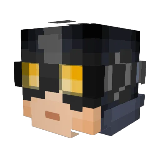 ARAKKO Minecraft avatar head, 3D render