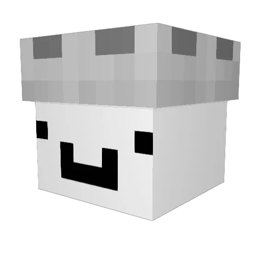 ARAV124 Minecraft avatar head, 3D render