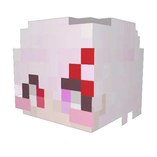 ARA_Hex2 Minecraft avatar head, 3D render
