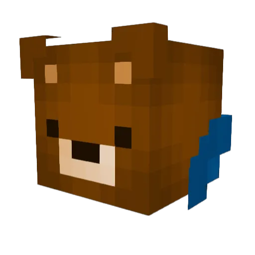 ARCH00VE Minecraft avatar head, 3D render