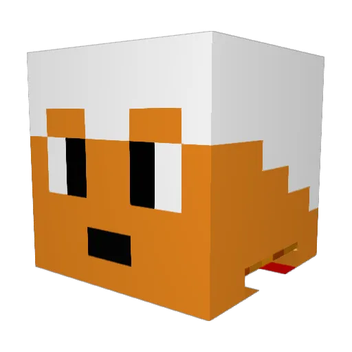 ARCHER_ZHANG Minecraft avatar head, 3D render