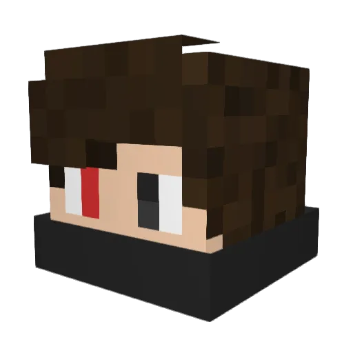 ARC_1426 Minecraft avatar head, 3D render