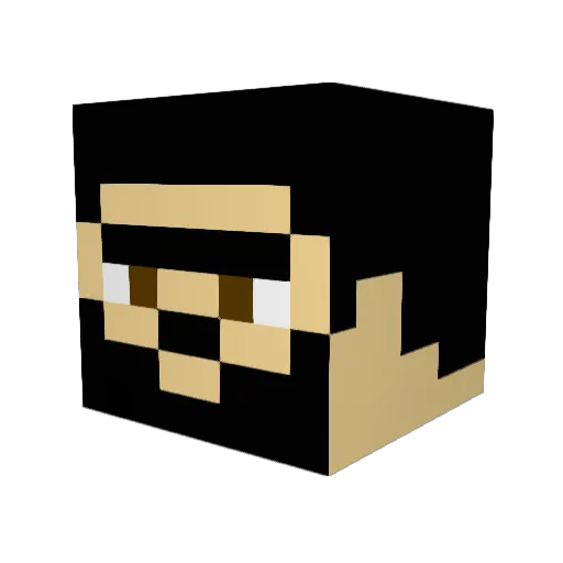 ARC_4118 Minecraft avatar head, 3D render
