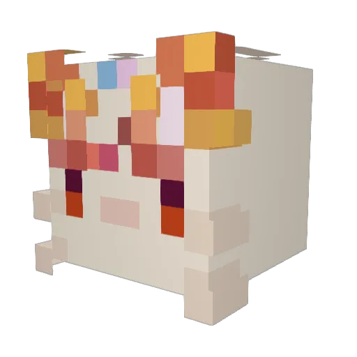 ARD_cat Minecraft avatar head, 3D render