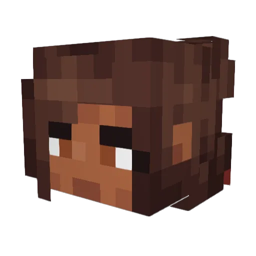 AREGOMG Minecraft avatar head, 3D render