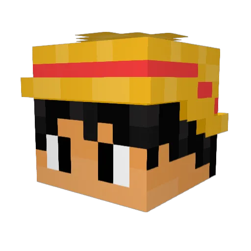 AREI20 Minecraft avatar head, 3D render