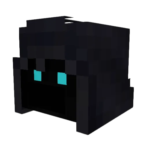 ARE_U_SCARED Minecraft avatar head, 3D render