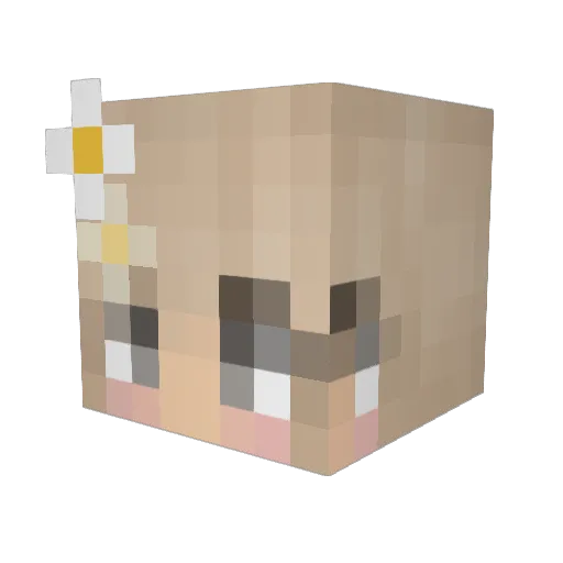ARGMM Minecraft avatar head, 3D render