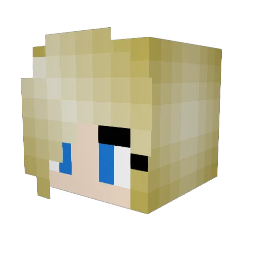 ARI427 Minecraft avatar head, 3D render