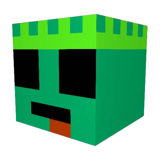 ARIELOS Minecraft avatar head, 3D render