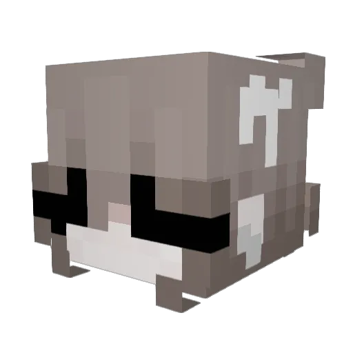 ARIEL_12 Minecraft avatar head, 3D render
