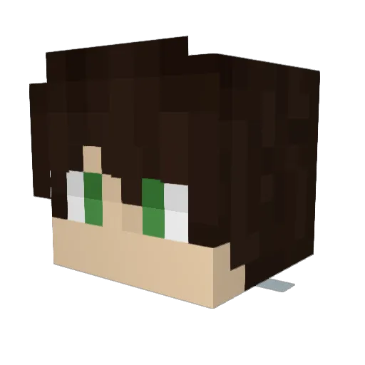 ARK00O Minecraft avatar head, 3D render