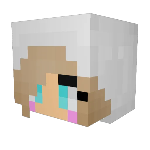 ARL_Bunny Minecraft avatar head, 3D render