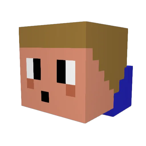 ARMY6000 Minecraft avatar head, 3D render