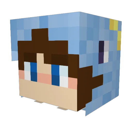 ARNDL_Wei Minecraft avatar head, 3D render