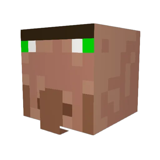 ARNIEBOT Minecraft avatar head, 3D render