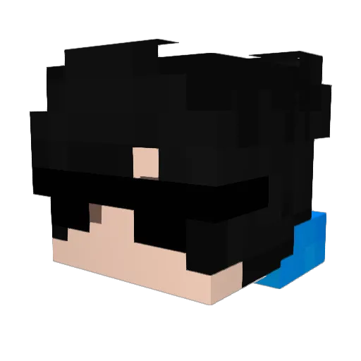 ARNine Minecraft avatar head, 3D render