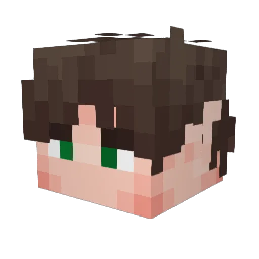 AROTIK_ Minecraft avatar head, 3D render