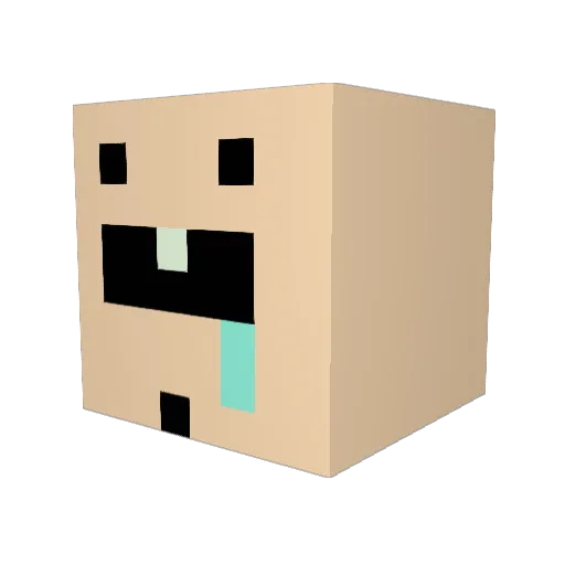 ARPV21 Minecraft avatar head, 3D render