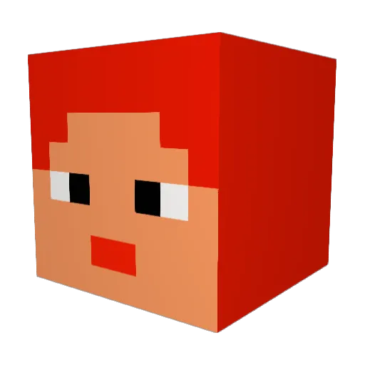 ARRON0430 Minecraft avatar head, 3D render