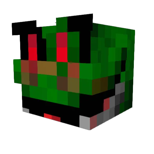 ARROWDEATH Minecraft avatar head, 3D render
