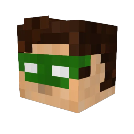 ARSALAN49 Minecraft avatar head, 3D render
