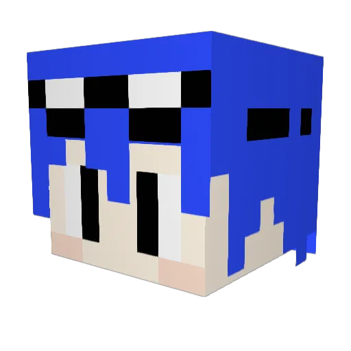 ARSusan Minecraft avatar head, 3D render