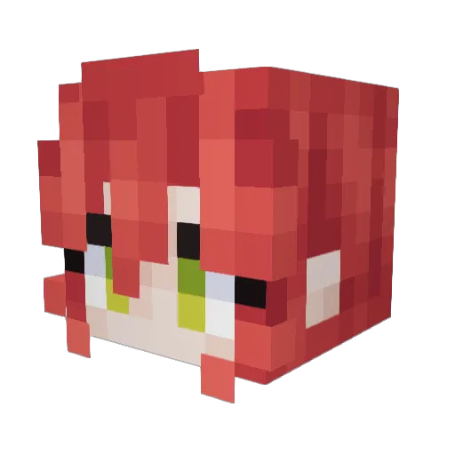 ART0189 Minecraft avatar head, 3D render