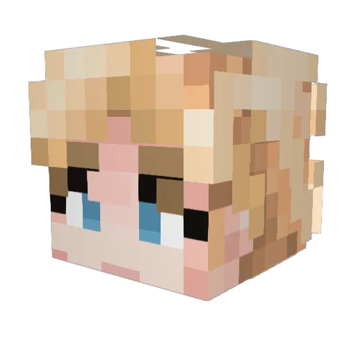 ART0RlA Minecraft avatar head, 3D render