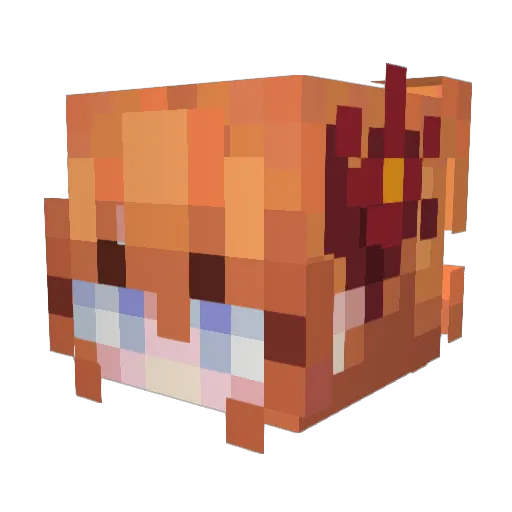 ARTEMlS Minecraft avatar head, 3D render