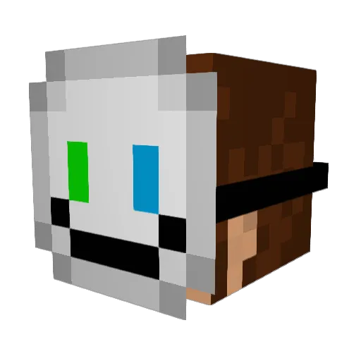 ARTHR5093 Minecraft avatar head, 3D render