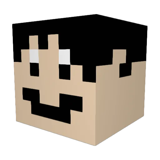 ARTIMON100 Minecraft avatar head, 3D render