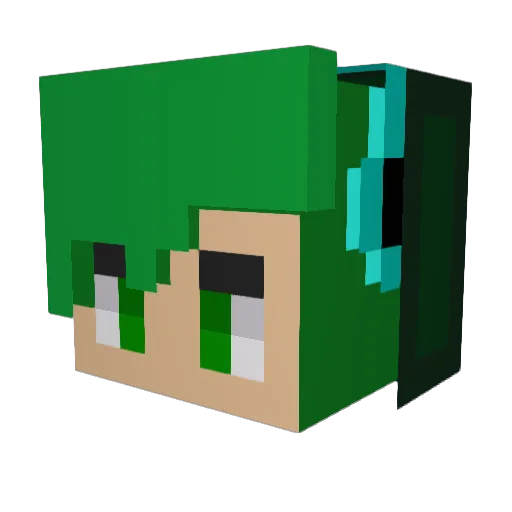 ARTINHP Minecraft avatar head, 3D render