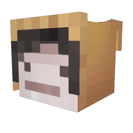 ARTNEEM Minecraft avatar head, 3D render