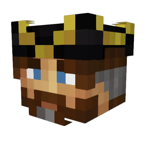 ARTSYS Minecraft avatar head, 3D render