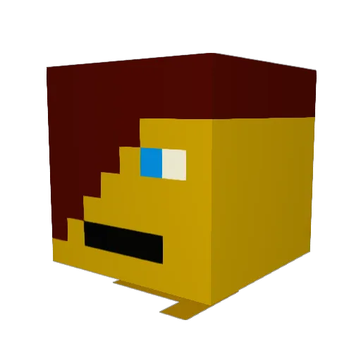 ARTUR_1122 Minecraft avatar head, 3D render