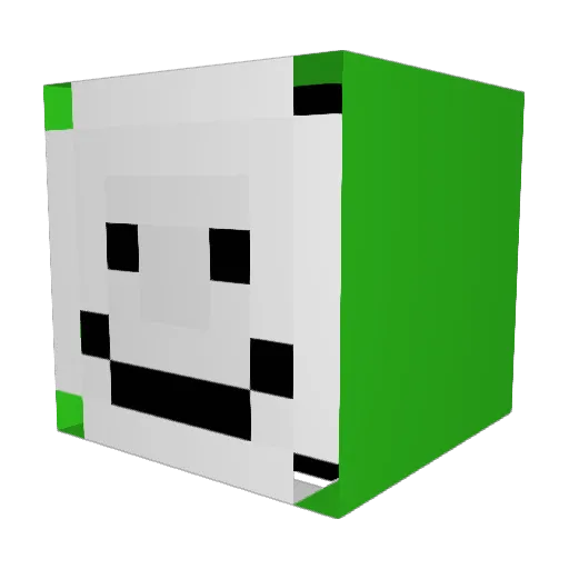 ART_2K Minecraft avatar head, 3D render