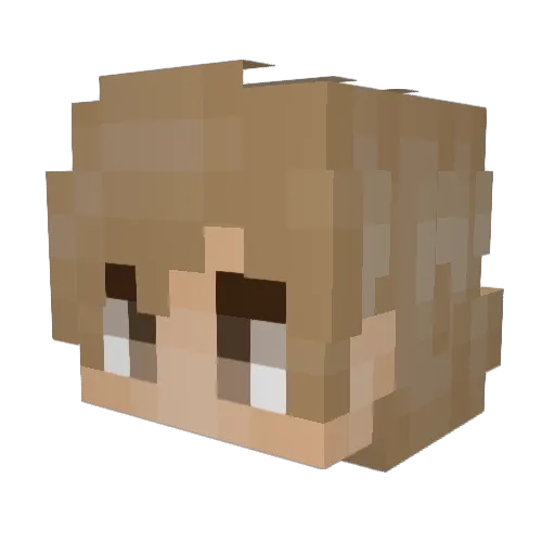 ART_3MISIA Minecraft avatar head, 3D render