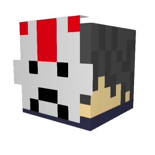 ARW9 Minecraft avatar head, 3D render