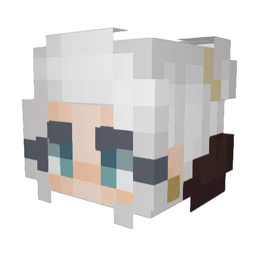 ARZYNI Minecraft avatar head, 3D render