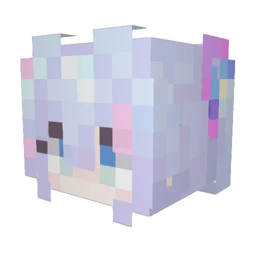 AR_26710 Minecraft avatar head, 3D render