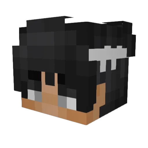 AR_SAMA Minecraft avatar head, 3D render